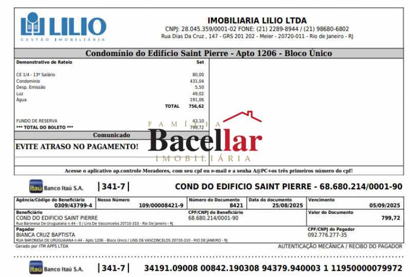 Comprovante de condominio - 25