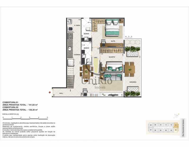 Conheça planta apartamento 601 do imóvel - Cobertura 2 quartos à venda Taquara, Rio de Janeiro - R$ 650.000 - FRCO20037 - 4 planta apartamento 601 - 4