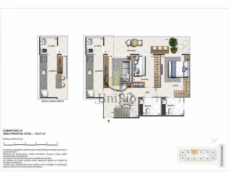 Conheça planta apartamento 610 do imóvel - Cobertura 2 quartos à venda Taquara, Rio de Janeiro - R$ 580.000 - FRCO20038 - 4 planta apartamento 610 - 4