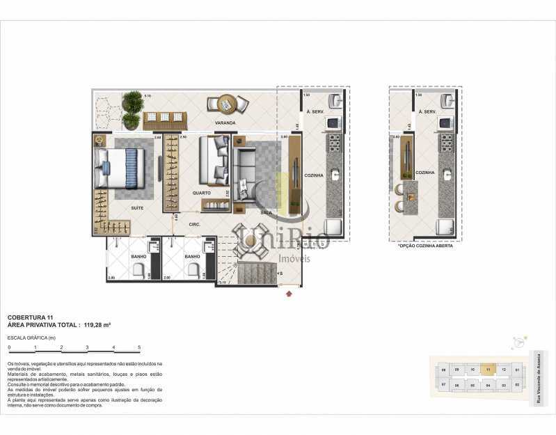 Conheça planta apartamento 611 do imóvel - Cobertura 2 quartos à venda Taquara, Rio de Janeiro - R$ 599.000 - FRCO20039 - 4 planta apartamento 611 - 4