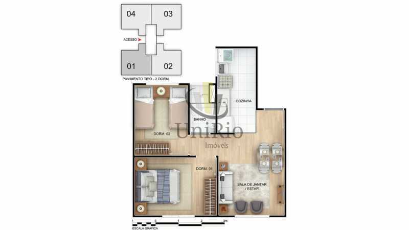 Conheça Esplendor-I-Planta-Normal-2-Qu do imóvel - Apartamento 2 quartos à venda Bangu, Rio de Janeiro - R$ 135.000 - FRAP22253 - 17 Esplendor-I-Planta-Normal-2-Qu - 17