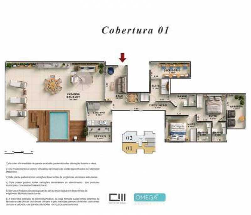 Conheça 11 do imóvel - Cobertura 3 quartos à venda Recreio dos Bandeirantes, Rio de Janeiro - R$ 1.029.000 - BRCO30085 - 11 11 - 11