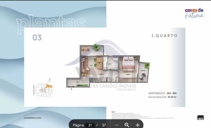 Conheça planta 1 qto 03 do imóvel - LANÇAMENTO APARTAMENTOS NO CENTRO. - WCAP10233 - 15 planta 1 qto 03 - 15