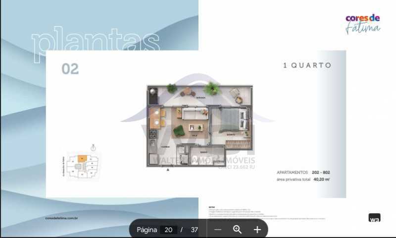 Conheça planta 1 qto do imóvel - LANÇAMENTO APARTAMENTOS NO CENTRO. - WCAP10233 - 18 planta 1 qto - 18