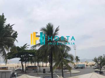 Vazio - Apartamento composto de duas salas, três quartos, cozinha e dependência de serviço. A sala e um dos quartos ficam virados de frente para a Praia de Copacabana, segundo quarto com varanda e vista lateral mar e uma suíte. - CPAP30524