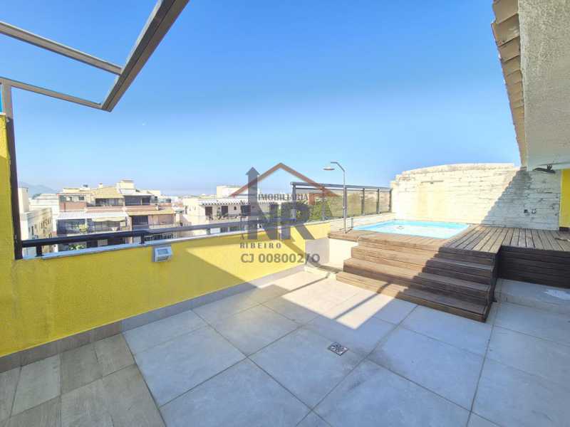 Conheça terraço com piscina do imóvel - Cobertura à venda na Glaucio Gil, próximo à praia no Recreio dos Bandeirantes! - NR001289 - 1 terraço com piscina - 1