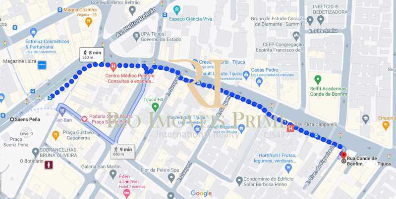 Conheça DISTÂNCIA METRÔ do imóvel - Apartamento para alugar Rua Conde de Bonfim, Tijuca, Rio de Janeiro - R$ 2.800 - RPAP30233 - 17 DISTÂNCIA METRÔ - 17
