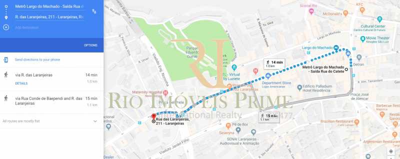 Conheça DISTÂNCIA PALAZZO DO METRÔ do imóvel - Flat para alugar Rua das Laranjeiras, Laranjeiras, Rio de Janeiro - R$ 3.300 - RPFL10091 - 20 DISTÂNCIA PALAZZO DO METRÔ - 20