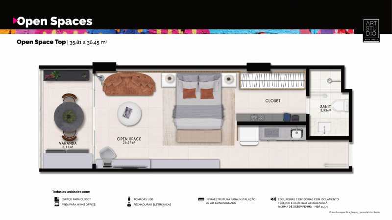 Conheça ARTSTUDIO BOOK RA 1 1-24 do empreendimento - Fachada - ART STUDIO RESIDENCE em Armação - 135 - 24 ARTSTUDIO BOOK RA 1 1-24 - 24