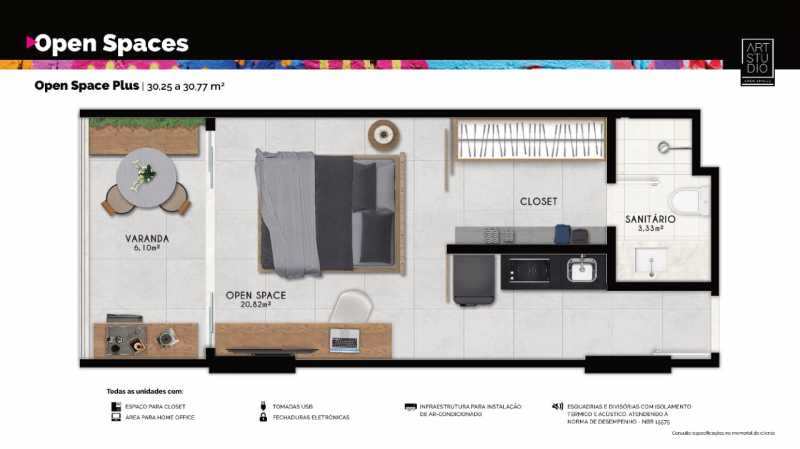 Conheça 19 do imóvel - ART STUDIO OPEN SPACES - Apartamentos de 18 a 45 m², em Armação - PIST10013 - 20 19 - 20