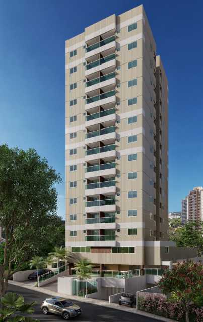 Conheça Fachada do imóvel - RESIDENCIAL GOYA - 2 QUARTOS (1 SUÍTE) COM VARANDA, NO RIO VERMELHO - PIAP20774 - 1 Fachada - 1