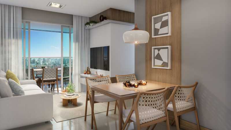 Conheça Perspectiva Living do imóvel - RESIDENCIAL GOYA - 2 QUARTOS (1 SUÍTE) COM VARANDA, NO RIO VERMELHO - PIAP20774 - 8 Perspectiva Living - 8