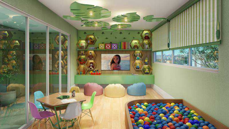 Conheça Espaço Kids do imóvel - RESIDENCIAL GOYA - 2 QUARTOS (1 SUÍTE) COM VARANDA, NO RIO VERMELHO - PIAP20774 - 4 Espaço Kids - 4