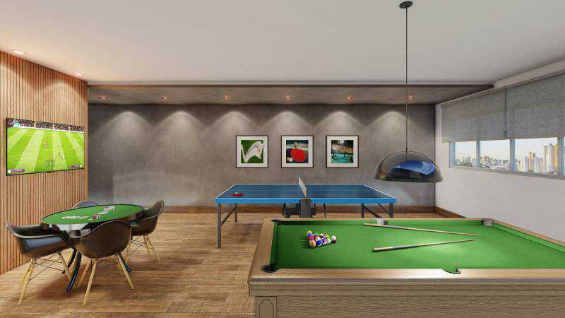 Conheça Salão de Jogos do imóvel - RESIDENCIAL GOYA - 2 QUARTOS (1 SUÍTE) COM VARANDA, NO RIO VERMELHO - PIAP20774 - 5 Salão de Jogos - 5