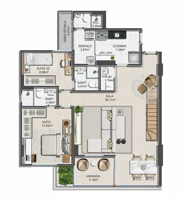Conheça PROJ-EA-PL-DEC-PL-COB-1PAV-VAR do imóvel - ARBO CAMINHO DAS ÁRVORES - 03 quartos com suíte e varanda gourmet - PIAP30882 - 18 PROJ-EA-PL-DEC-PL-COB-1PAV-VAR - 18
