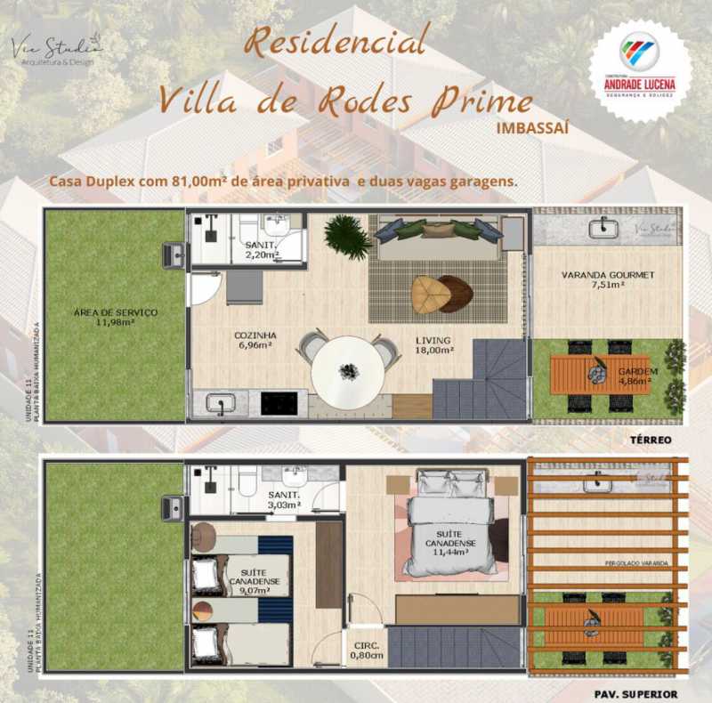 Conheça PLANTA do imóvel - CASA DUPLEX, 2 SUÍTES, DE 74 A 118M², EM IMBASSAÍ - PICN20036 - 12 PLANTA - 12