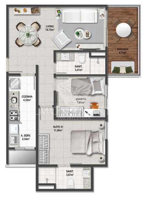 Conheça 2 do imóvel - Hype Concep Home - 1 e 2 quartos, no Caminho das Árvores. - PIAP10057 - 2 2 - 2