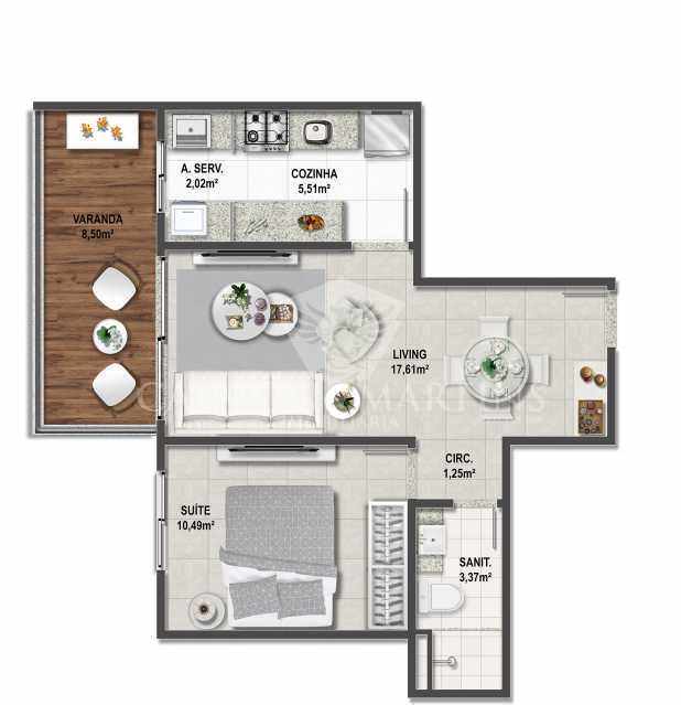 Conheça 4 do imóvel - Hype Concep Home - 1 e 2 quartos, no Caminho das Árvores. - PIAP10057 - 4 4 - 4