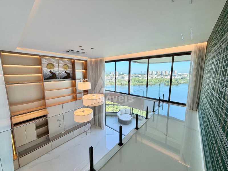 Alto Padrão - Apartamento de alto padrão à venda na Península, Barra da Tijuca, 256 m², 4 suítes, 3 vagas, andar alto, pé-direito duplo e vista para a Lagoa - 3411