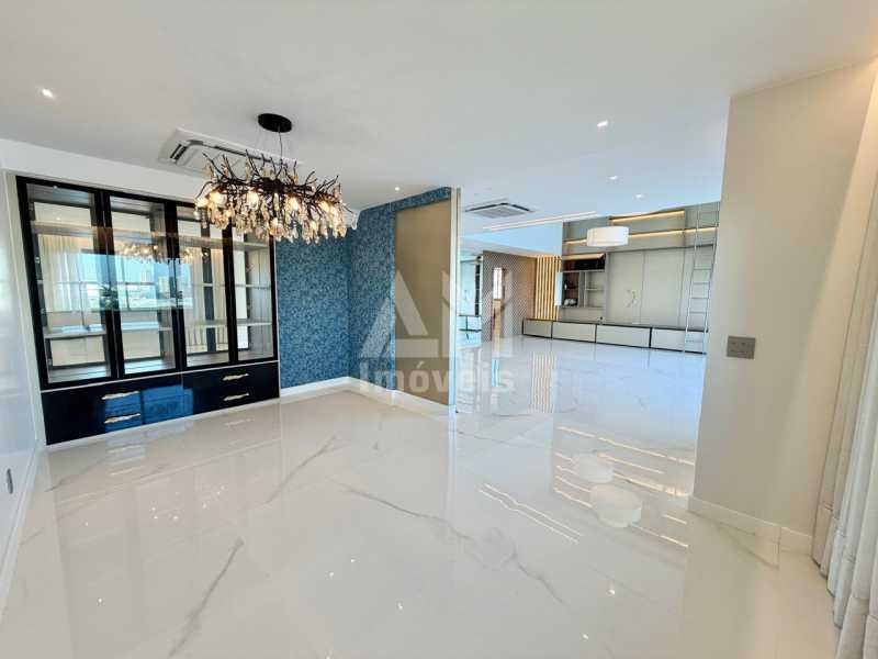 Alto Padrão - Apartamento de alto padrão à venda na Península, Barra da Tijuca, 256 m², 4 suítes, 3 vagas, andar alto, pé-direito duplo e vista para a Lagoa - 3411