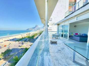 Imperdível - Cobertura Linear Espetacular na Vieira Souto Ipanema , Frente Mar , Pronta para Morar - IPCO40007