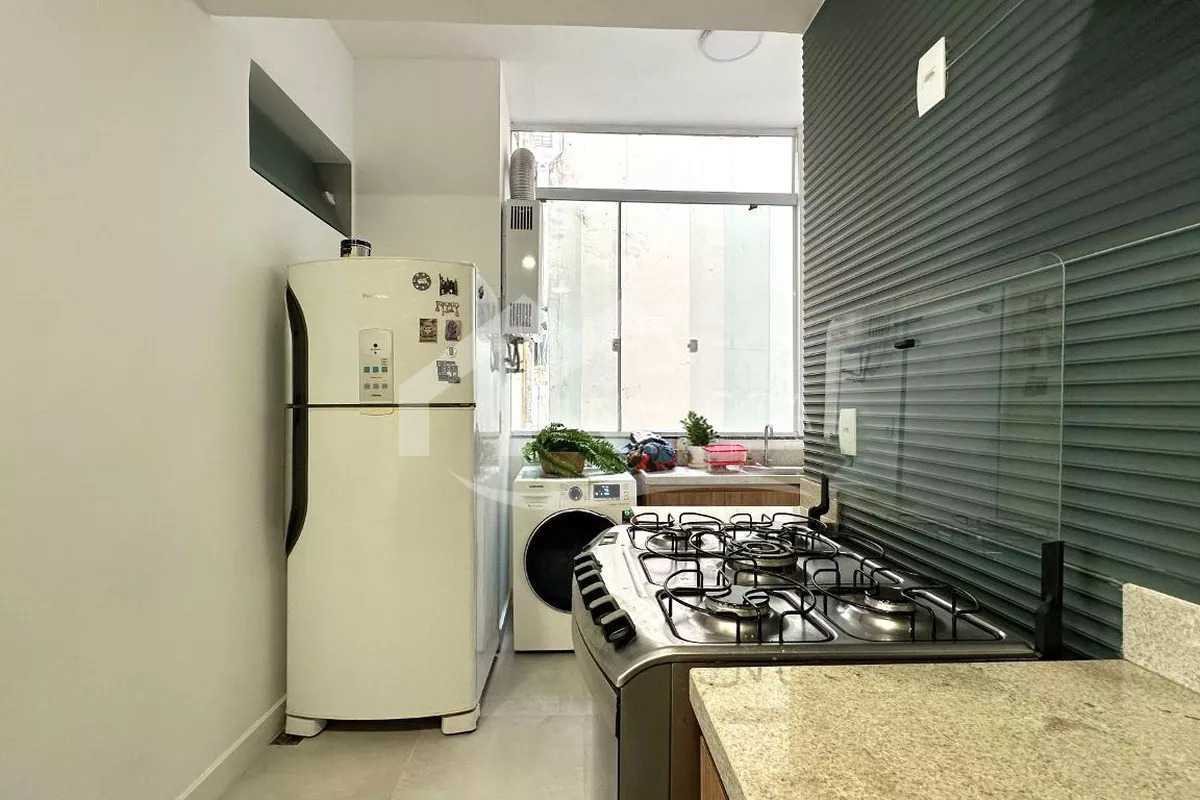 Conheça Cozinha do imóvel - Reformadíssimo apartamento de 3 quartos, 100m² no Posto 6! - PSAP30134 - 26 Cozinha - 26
