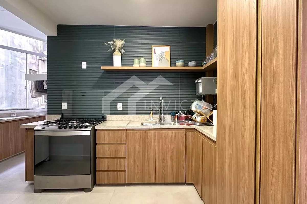 Conheça Cozinha do imóvel - Reformadíssimo apartamento de 3 quartos, 100m² no Posto 6! - PSAP30134 - 25 Cozinha - 25