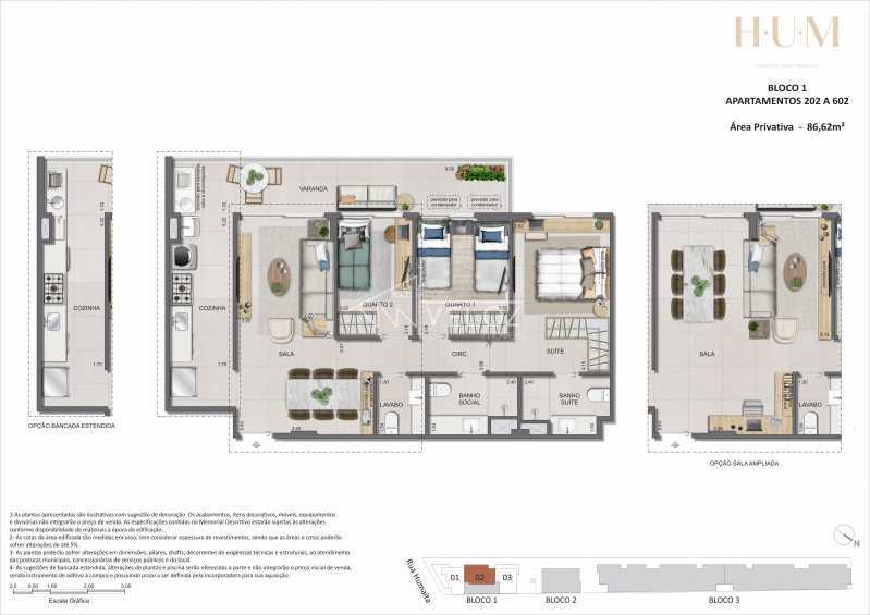 Conheça BL 01 COLUNA 02 do imóvel - Apartamento 3 quartos à venda Rio de Janeiro,RJ Humaitá - R$ 1.000.000 - CTAP30256 - 1 BL 01 COLUNA 02 - 1