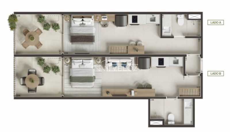planta double studio 1204 - 2