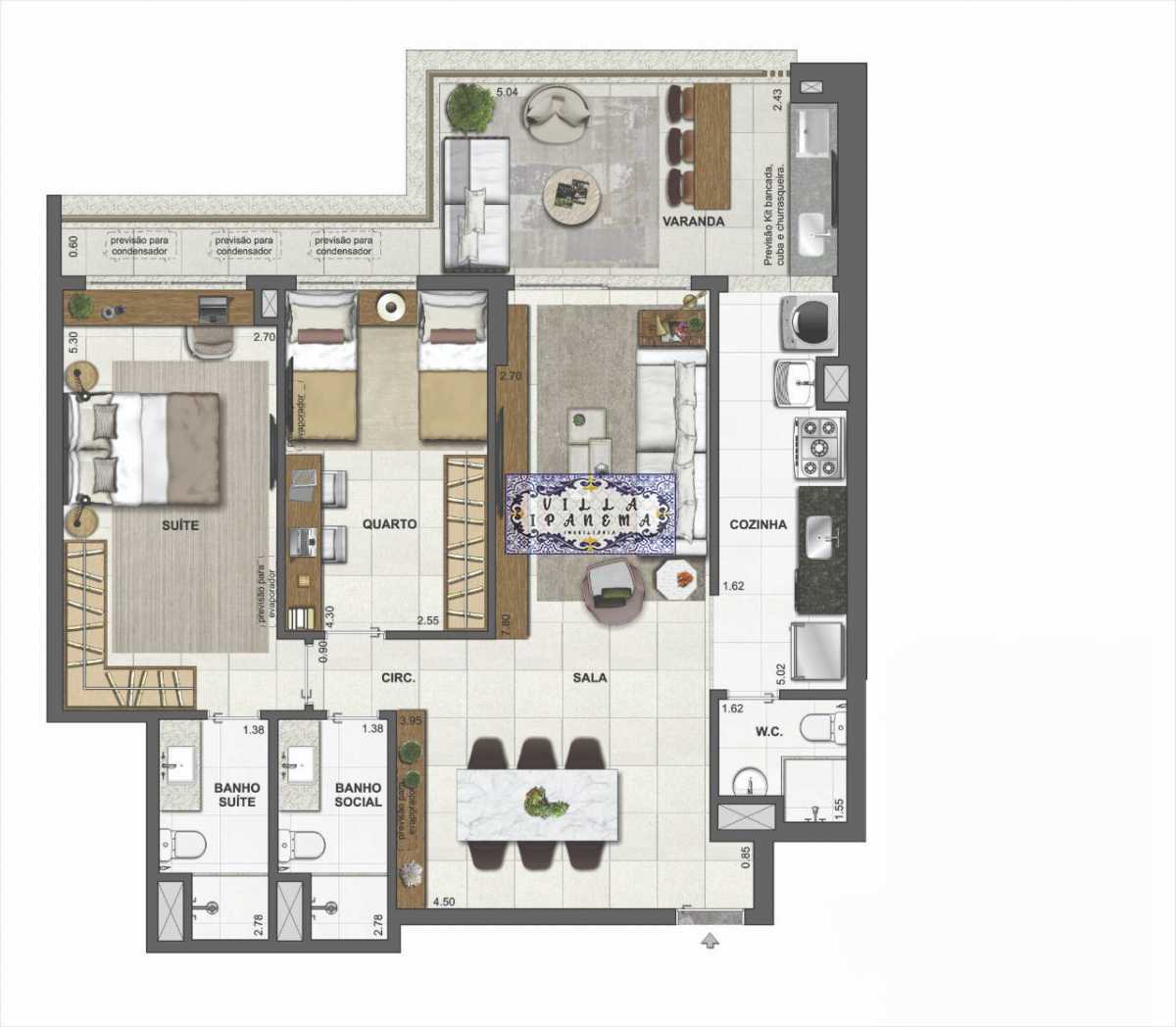 Conheça T do imóvel - Apartamento à venda Rua Professor Álvaro Rodrigues, Botafogo, Rio de Janeiro - R$ 1.777.450 - IPA0924 - 19 T - 19