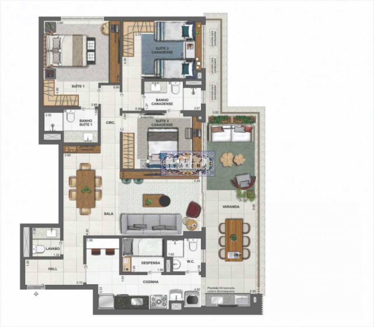 Conheça Q. do imóvel - Apartamento à venda Rua Professor Álvaro Rodrigues, Botafogo, Rio de Janeiro - R$ 2.784.500 - IPA0927 - 15 Q. - 15