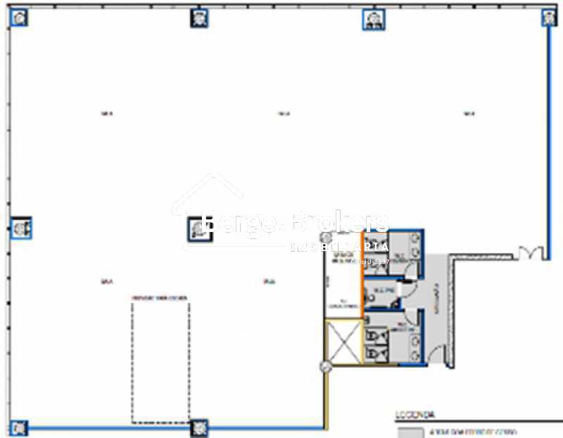 Conheça PLANTA DA SALA. do imóvel - Sala Comercial 516m² para alugar Rua Equador, Santo Cristo, Rio de Janeiro - R$ 36.400 - RJSL00144 - 6 PLANTA DA SALA. - 6