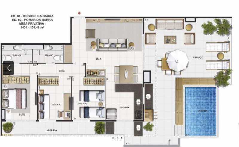 Conheça PLANTA11 do empreendimento - Fachada - Jardim da Barra Condominio Clube - 851 - 12 PLANTA11 - 12