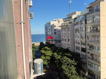 Apartamento quadra da praia com vista lateral mar e cristo - LCAP00223
