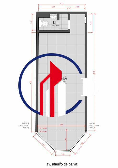 Conheça PLANTA BAIXA - Ataulfo de Paiv do imóvel - Loja 33m² para alugar Leblon, Rio de Janeiro - R$ 19.000 - CPLJ00081 - 9 PLANTA BAIXA - Ataulfo de Paiv - 9