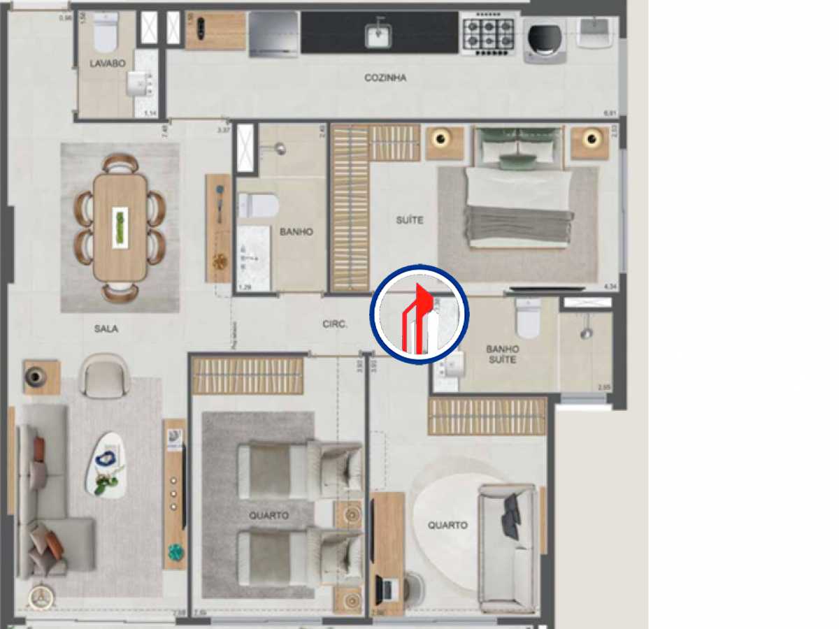 Conheça apto804 do imóvel - Apartamento 3 quartos à venda Flamengo, Rio de Janeiro - R$ 2.080.000 - CPAP31546 - 9 apto804 - 9