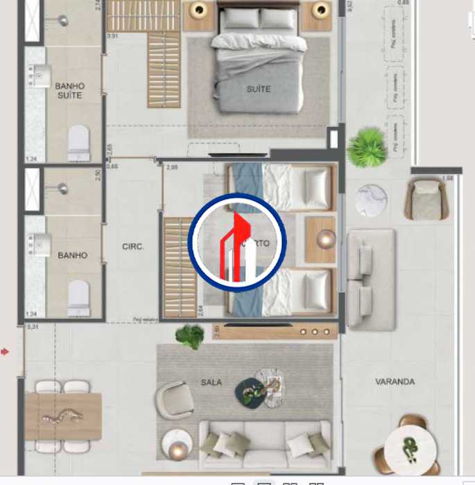 Conheça 02 dormitórios do imóvel - Apartamento à venda Rua Marquês de Abrantes, Flamengo, Rio de Janeiro - R$ 1.580.000 - CPAP21211 - 8 02 dormitórios - 8