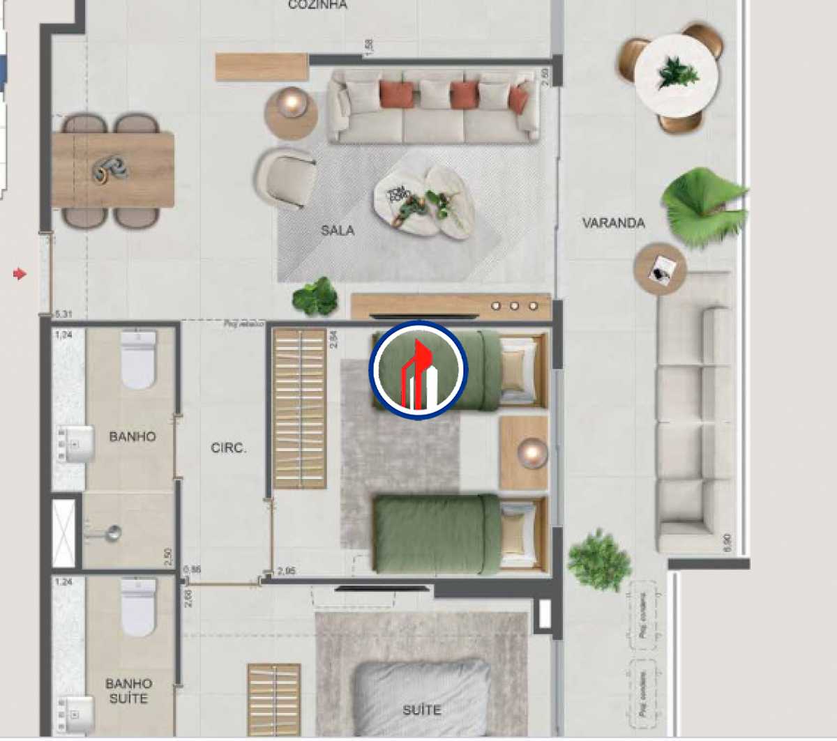 Conheça dois dormitorio do imóvel - Apartamento à venda Rua Marquês de Abrantes, Flamengo, Rio de Janeiro - R$ 1.580.000 - CPAP21223 - 8 dois dormitorio - 8