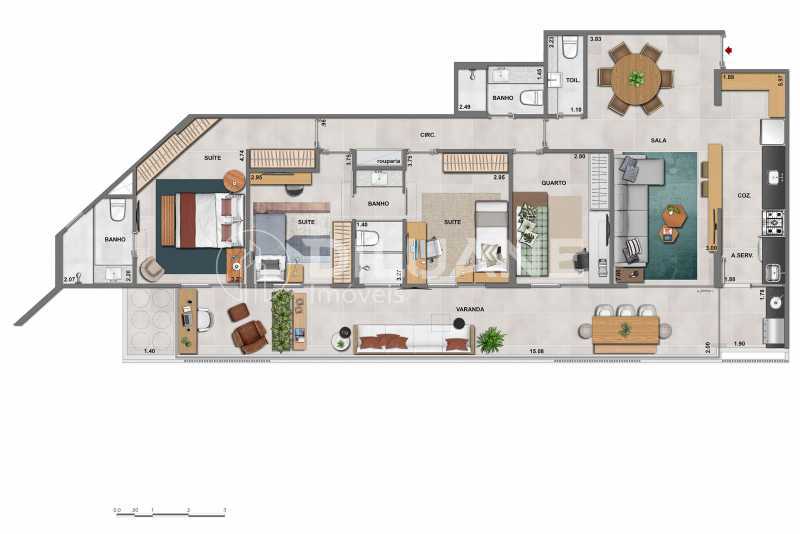 Conheça APTO-101-1101-4Q do imóvel - Apartamento 3 quartos à venda Botafogo, Rio de Janeiro - R$ 2.800.000 - BTAP31043 - 17 APTO-101-1101-4Q - 17