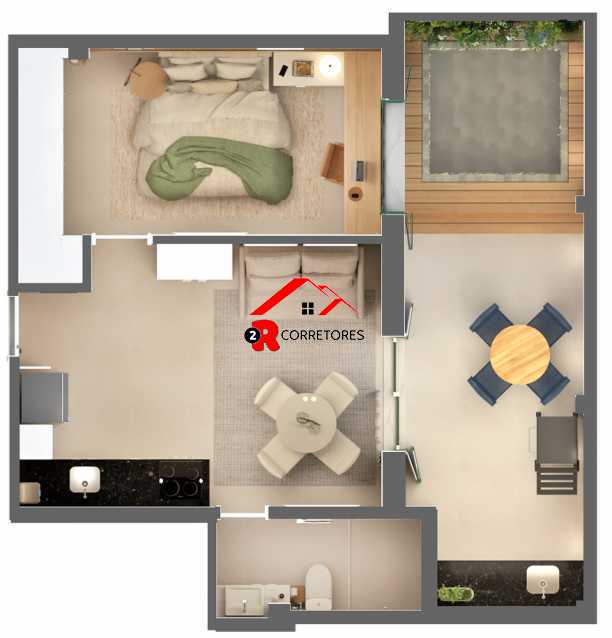 Conheça 25 planta do imóvel - Rio de Janeiro, Copacabana, Garden, 1 quarto, 60m², Bairro Peixoto. - HPCVAZIOPEIXOTOIII - 25 25 planta - 25