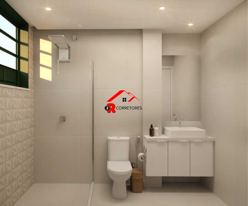 Conheça 204 - banheiro do imóvel - Rio de Janeiro, Copacabana, 1 quarto, laterral, 37,28m², Bairro Peixoto. - HPCVAZIOPEIXOTOVII - 1 204 - banheiro - 1