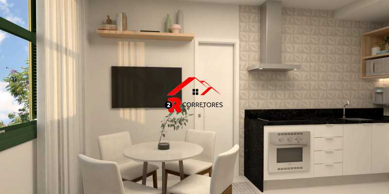 Conheça 204 - sala e cozinha 02 do imóvel - Rio de Janeiro, Copacabana, 1 quarto, laterral, 37,28m², Bairro Peixoto. - HPCVAZIOPEIXOTOVII - 7 204 - sala e cozinha 02 - 7