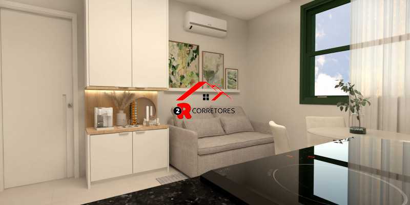 Conheça 204 - sala e cozinha 03 do imóvel - Rio de Janeiro, Copacabana, 1 quarto, laterral, 37,28m², Bairro Peixoto. - HPCVAZIOPEIXOTOVII - 8 204 - sala e cozinha 03 - 8