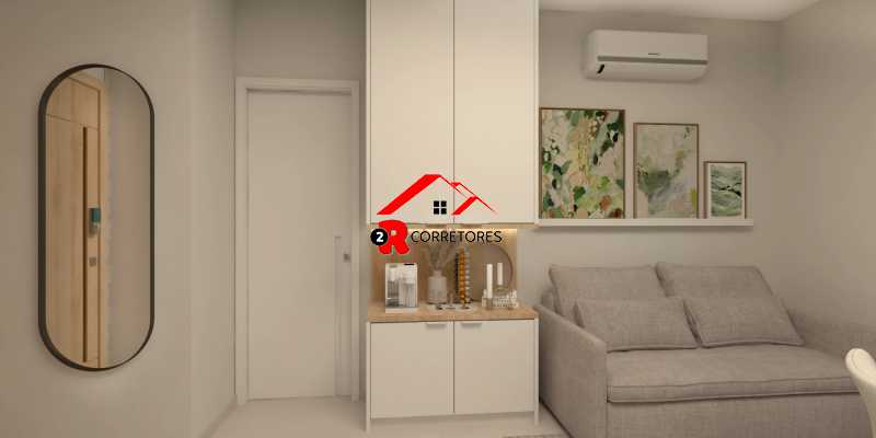 Conheça 204 - sala e cozinha 05 do imóvel - Rio de Janeiro, Copacabana, 1 quarto, laterral, 37,28m², Bairro Peixoto. - HPCVAZIOPEIXOTOVII - 10 204 - sala e cozinha 05 - 10