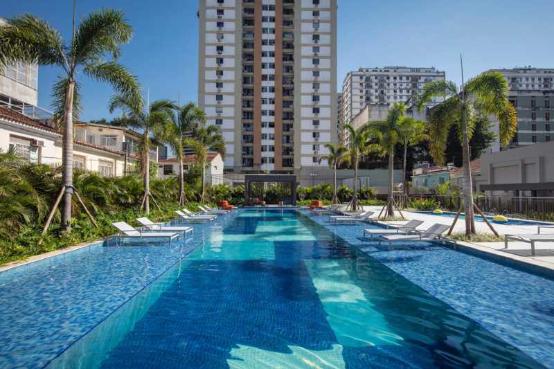Conheça Piscina c/ deck molhado do imóvel - Condomínio Clube - 4 Quartos c/ 115 m² Novíssimo - TJ-4QT-ATMR-ROS - 13 Piscina c/ deck molhado - 13