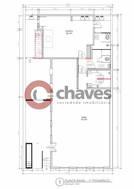 Conheça Planta LOJA VS13_page-0001 do imóvel - Casa Comercial 180m² à venda Botafogo, Rio de Janeiro - R$ 2.100.000 - CICC00002 - 2 Planta LOJA VS13_page-0001 - 2