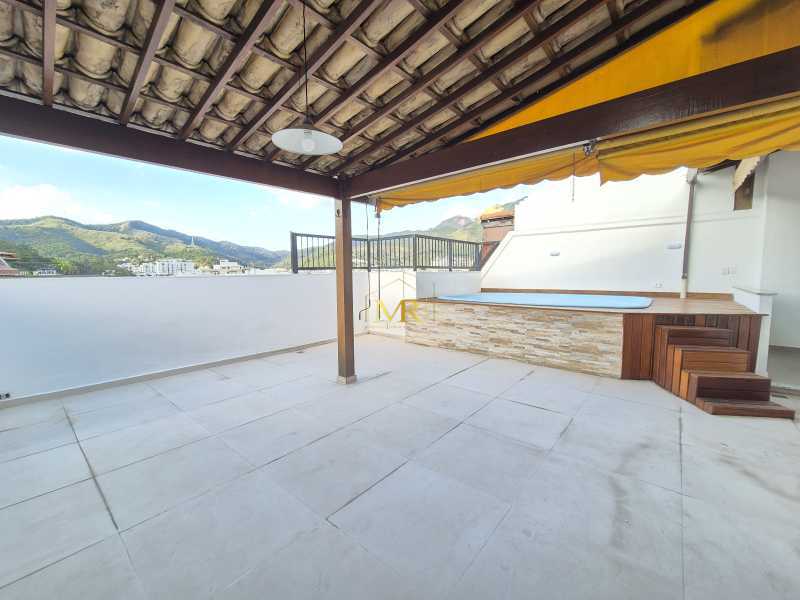 Conheça terraço com piscina e churrasq do imóvel - Cobertura duplex à venda - 2 dormitórios ( 1 suíte) - Rua Araguaia - Freguesia - com piscina e churrasqueira no terraço - DM232 - 1 terraço com piscina e churrasq - 1