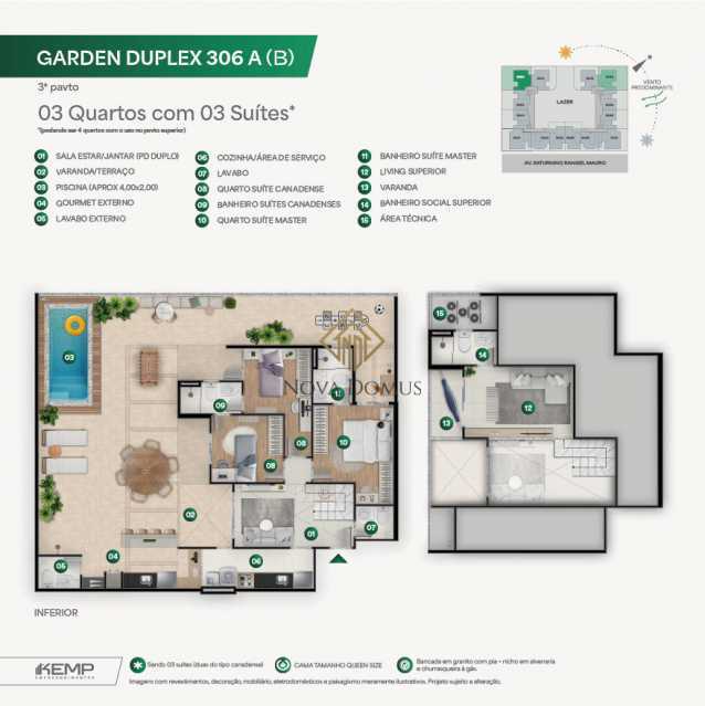 Garden duplex-306 A e B - 3 qu - 26