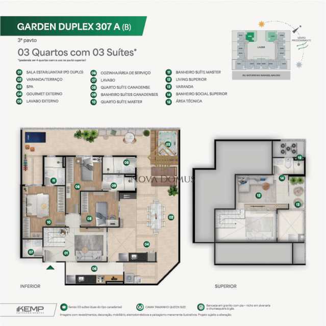 Garden duplex 307 A e B - 3 qu - 27