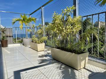 Oportunidade - Barra da Tijuca, cobertura duplex quadra praia, vista Mar. Quatro quartos,2suites,2 vagas. Agende sua visita! - JBBO5007